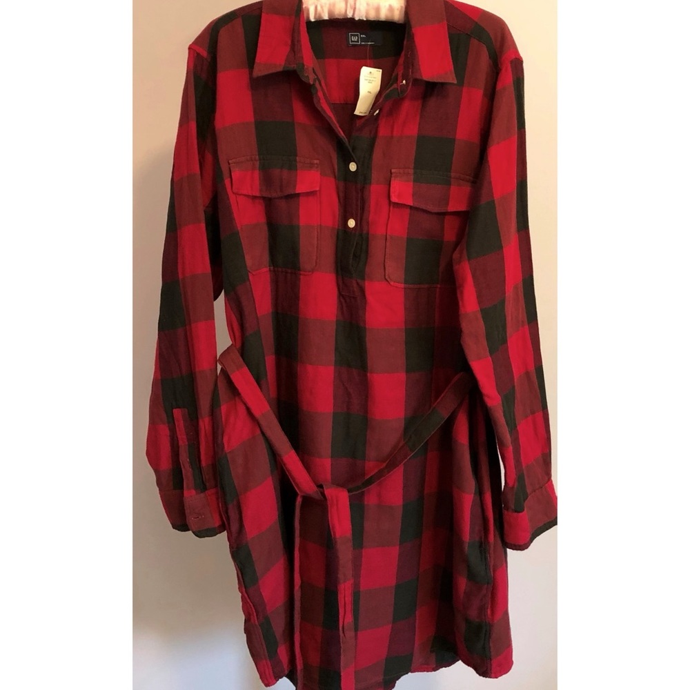 Gap plaid flannel dress size XXL